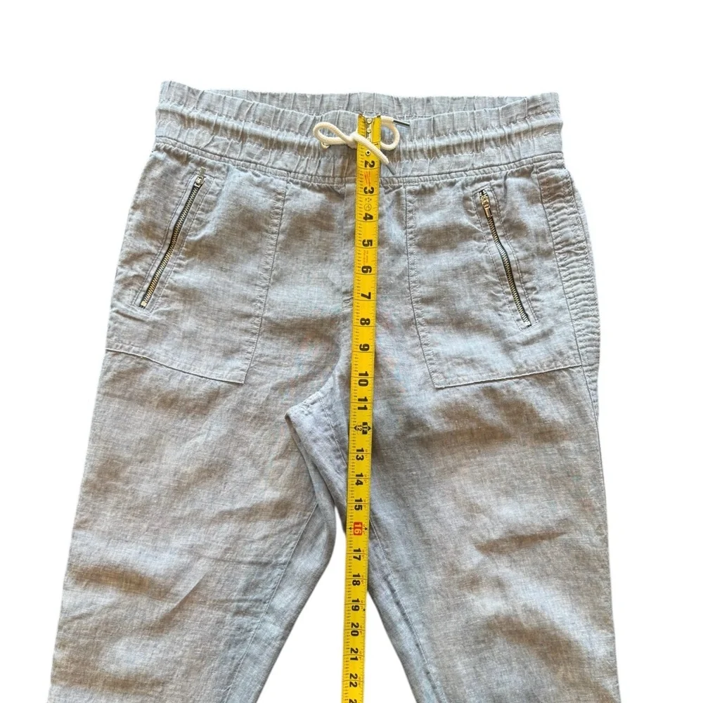 Athleta Cabo Tide Linen Jogger Pants Women’s Size 8 Blue - Picture 7 of 10